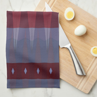 Linge De Cuisine triangulaire bordeaux & marine