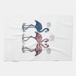 Linge De Cuisine Trio de flamants patriotiques dessin de gravure vi