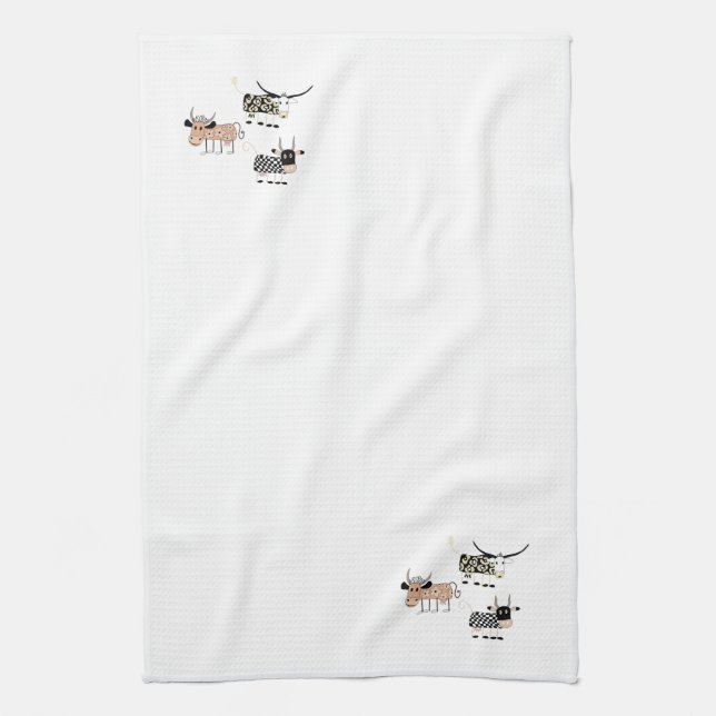 Linge De Cuisine Trio de vache (Vertical)