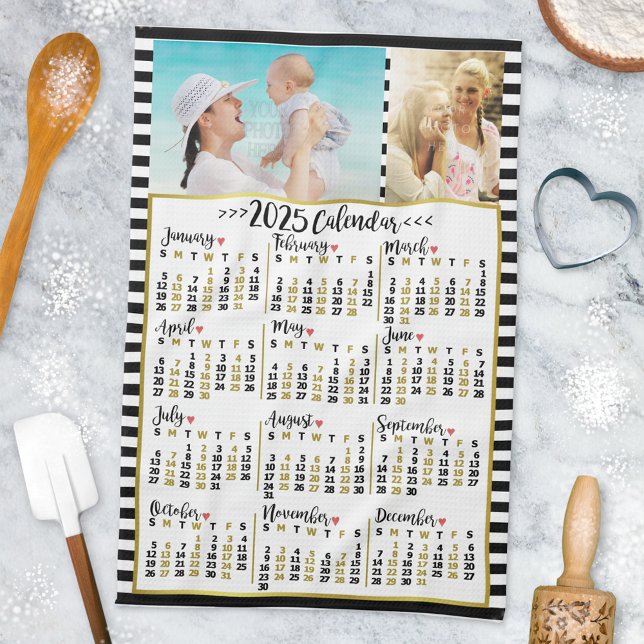 Linge De Cuisine Tripes du calendrier mensuel de 2025 | Photos pers (Créateur téléchargé)