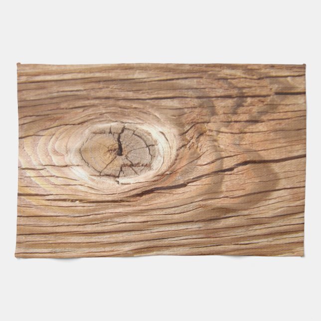 Linge De Cuisine Trou en bois de grain (Horizontal)