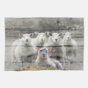 Linge De Cuisine Troupeau de moutons agneau bébé