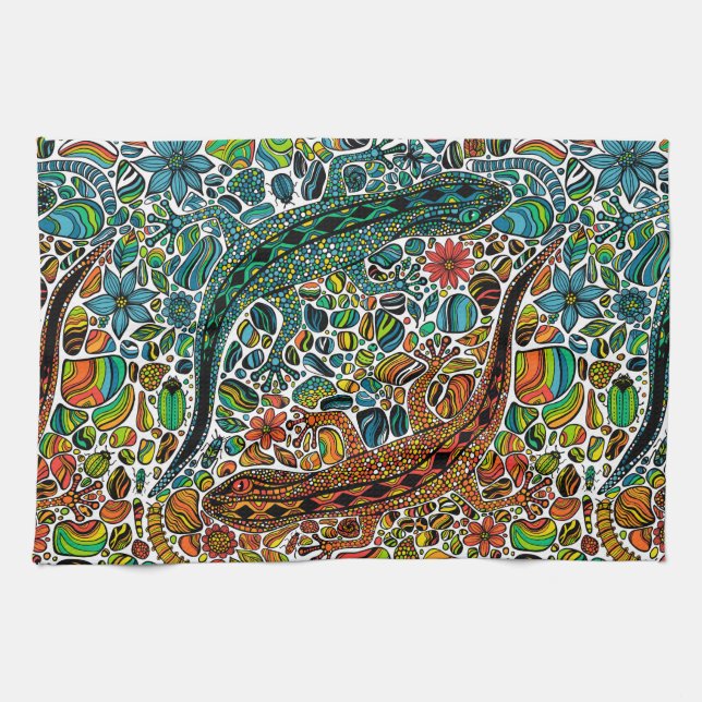Linge De Cuisine Trouvez les geckos (Horizontal)