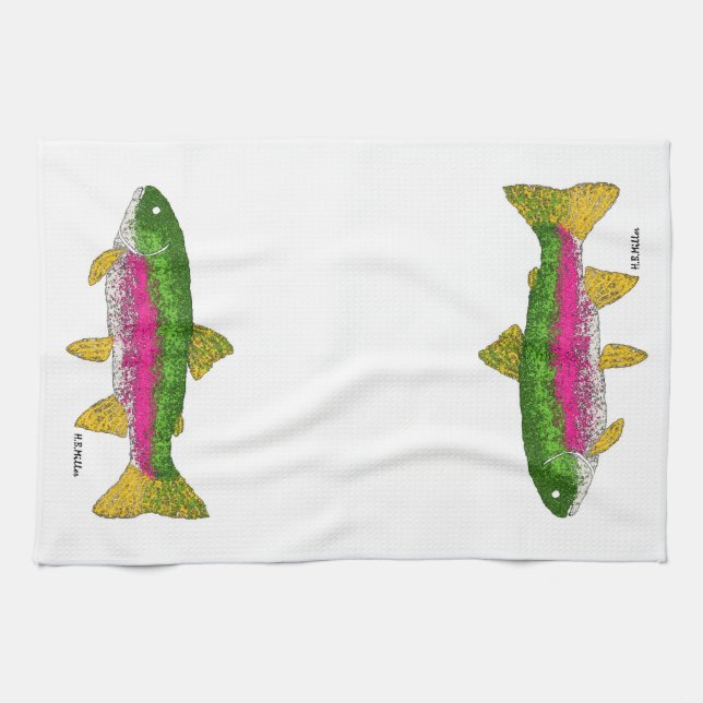 Linge De Cuisine Truite arc-en-ciel (Horizontal)