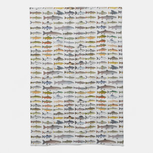Linge De Cuisine Truite, omble, Grayling, Hucho et Whitefish Group