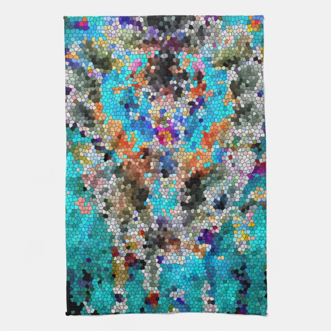 Linge De Cuisine TTEQOTGCubismINV SGDRKDP BLUE (Vertical)