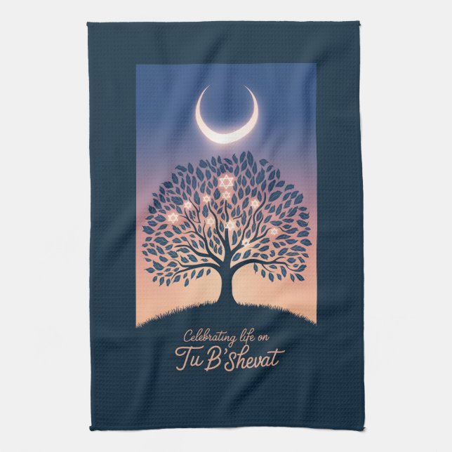 Linge De Cuisine Tu B'Shevat : Un Rayon de Lumière (Vertical)