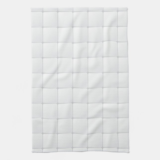 Linge De Cuisine Tuile blanche (Vertical)