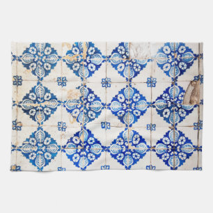 Linge De Cuisine tuile du Portugal de décoration bleue de Lisbonne