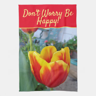 Linge De Cuisine Tulipe Rouge Jaune Floral Ne vous inquiétez pas So