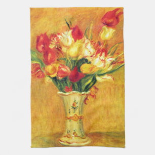 Linge De Cuisine Tulipes de Pierre Renoir, Impressionnisme Vintage
