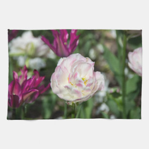 Linge De Cuisine Tulipes rose vif par jour ensoleillé