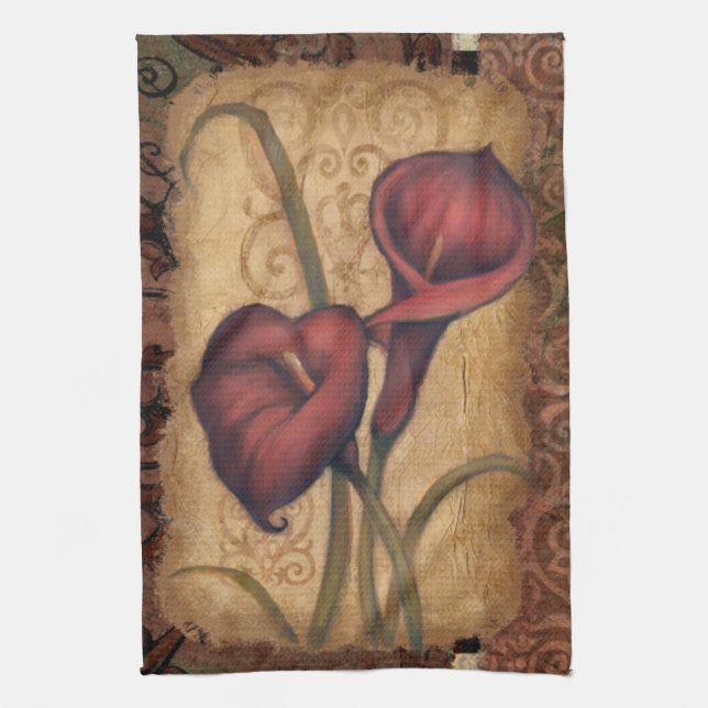 Linge De Cuisine Tulipes rouges II (Vertical)