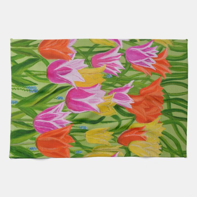 Linge De Cuisine Tulips kitchen Towel  (Horizontal)