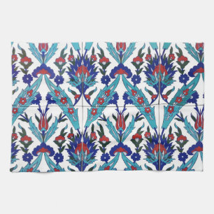 Linge De Cuisine Turc Iznik Anatolia Floral Mosaic Motif