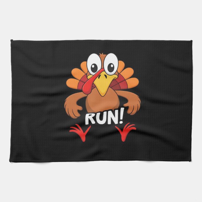 Linge De Cuisine Turquie courir Thanksgiving en T-shirt classique (Horizontal)
