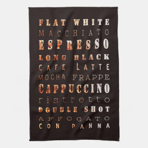 Linge De Cuisine Type de café moderne élégant Typographie