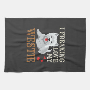 Linge De Cuisine Typographie de l'amour du chien Westie