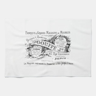 Linge De Cuisine typographie française vintage de la publicité