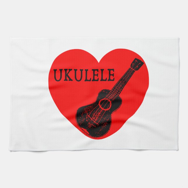Linge De Cuisine Ukulele Love (Horizontal)