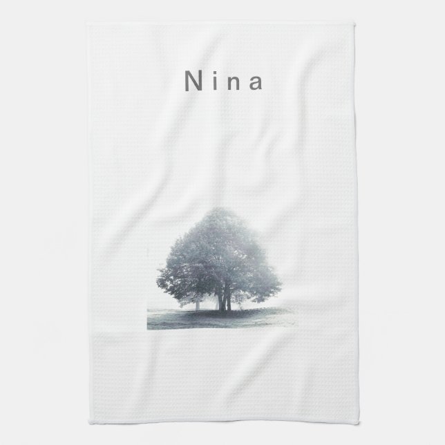 Linge De Cuisine Un arbre dans le brouillard (Vertical)