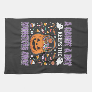 Linge De Cuisine Un bonbon par jour Halloween T Shirt Design