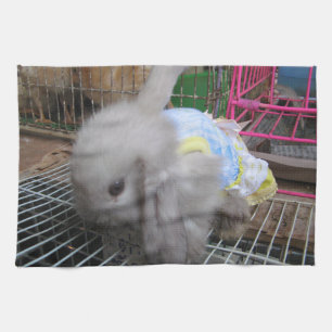 Linge De Cuisine Un lapin en robe