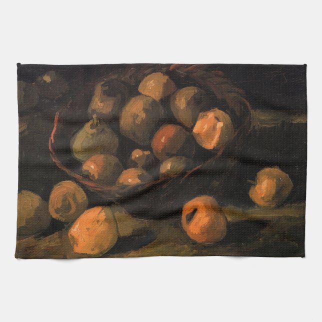 Linge De Cuisine Un panier de pommes de Vincent van Gogh (Horizontal)