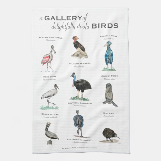 Linge De Cuisine Une galerie d'oiseaux délicieusement douillets (Vertical)