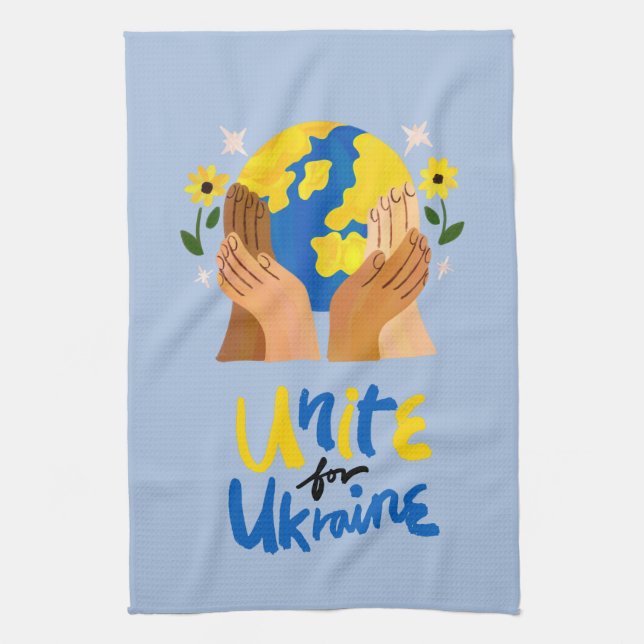 Linge De Cuisine Une unité mondiale pour l'Ukraine (Vertical)
