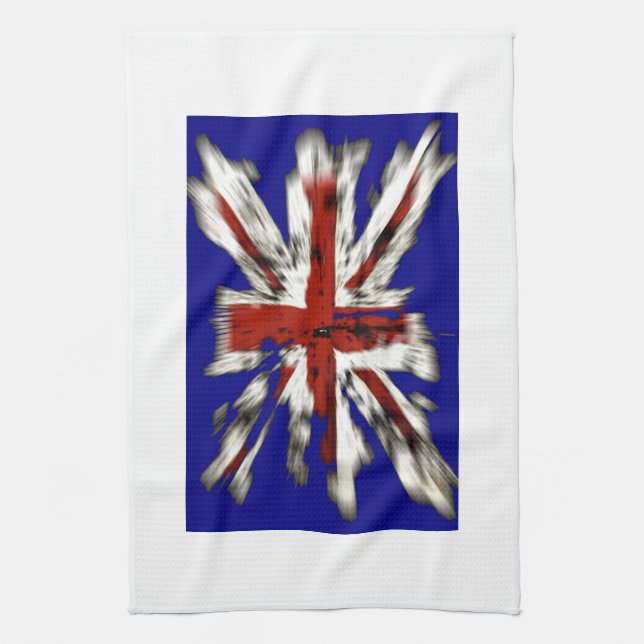 Linge De Cuisine Union Jack britannique en détresse (Vertical)
