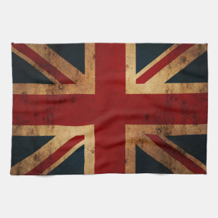 Linge De Cuisine Union Jack (regard affligé par cru)