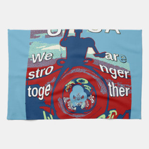 Linge De Cuisine United in Hope : Stronger Together - USA Art Print