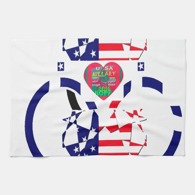 Linge De Cuisine USA Hope Beau drapeau national Extraordinaire Desi (Horizontal)