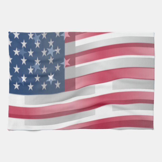 Linge De Cuisine USA Unites : Stripes & Stars en Gras Design (Horizontal)