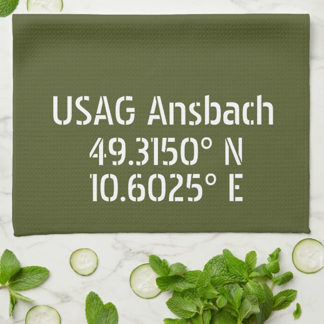 Linge De Cuisine USAG Ansbach Latitude Longitude (Plié)