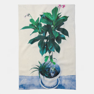 Linge De Cuisine Usine de Jatropha en vert naturel