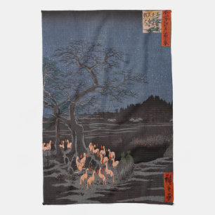 Linge De Cuisine Utagawa Hiroshige - Le réveillon du Nouvel An tire