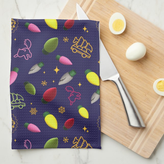 Linge De Cuisine Vacances de Noël | Motif de vacances (Quart Plié)