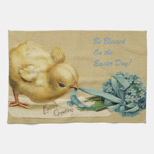 Linge De Cuisine Vacances de Pâques de poulet vintage