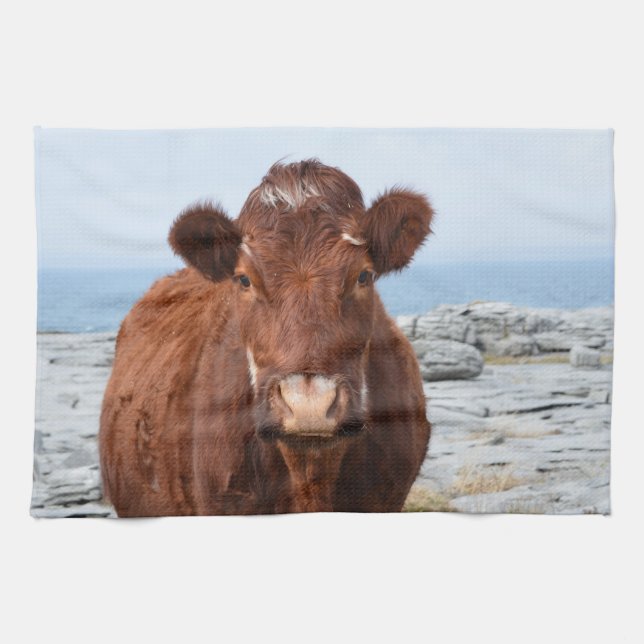 Linge De Cuisine Vache Brown (Horizontal)