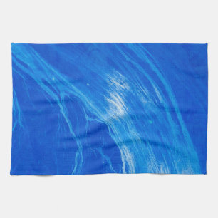 Linge De Cuisine Vagues bleues de l'océan en été