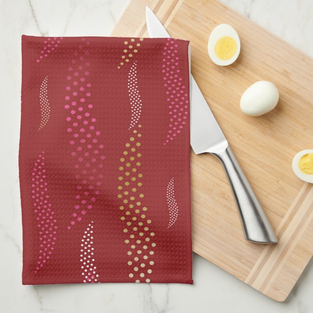 Linge De Cuisine Vagues Tigre (motif stylisé) 8 (Quart Plié)