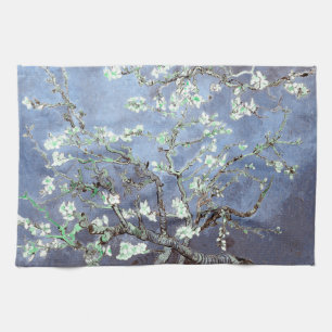 Linge De Cuisine Van Gogh Almond Blossoms en acier bleu