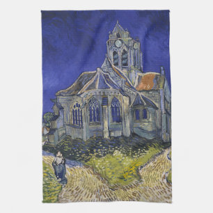 Linge De Cuisine Van Gogh L'église d'Auvers-sur-Oise sous un ciel b
