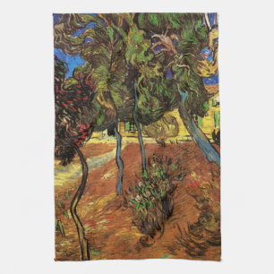 Linge De Cuisine Van Gogh Trees in the Garden, Hôpital Saint Paul