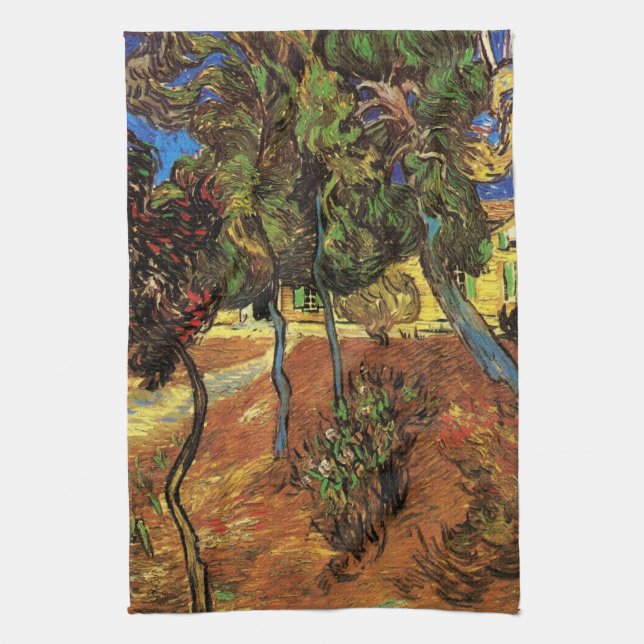 Linge De Cuisine Van Gogh Trees in the Garden, Hôpital Saint Paul (Vertical)