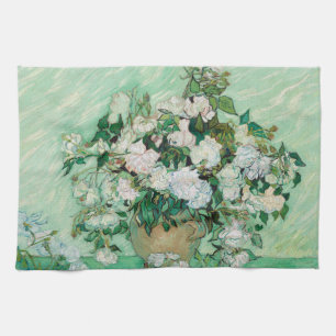 Linge De Cuisine Van Gogh Vase avec Roses Roses Roses Rose Peinture