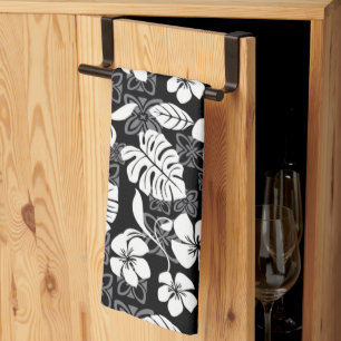 LINGE DE CUISINE VENDREDI ALOHA (NOIR & GRIS)