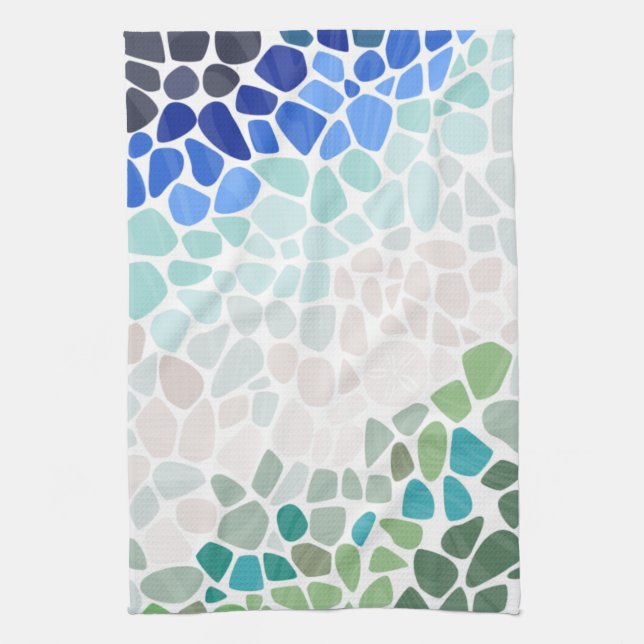 Linge De Cuisine Verre de mer coloré (Vertical)
